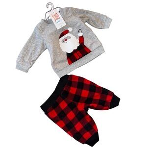 Carter's Just One You® Baby Christmas 2pc Buffalo Checkered Top & Bottom